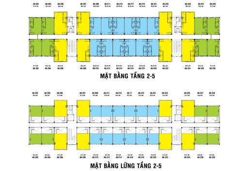 Mặt bằng mẫu Dự án Happy Home tại Khu Đô Thị DTA Nhơn Trạch Tầng 2