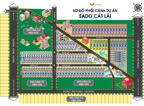 Khu dân cư Sado Cát Lái Huyện Nhơn Trạch Phối Cảnh