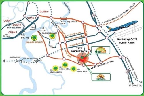 Vị trì Sunflower City Nhơn Trạch – Khu Đô Thị Xanh Đáng Sống vị trí