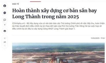 BÁO VỀ TIẾN ĐỘ SÂN BAY LONG THÀNH